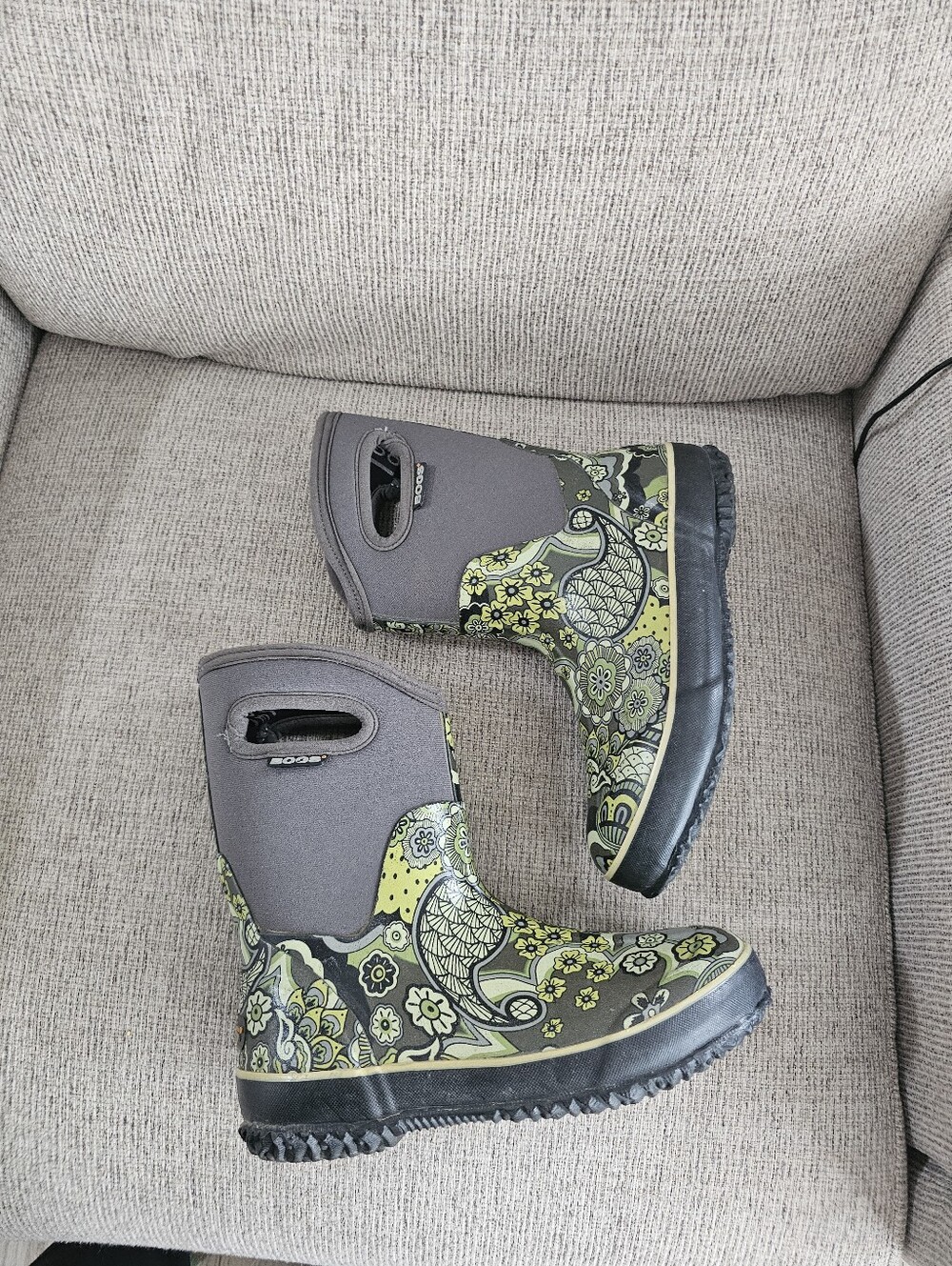Bogs Classic Mid Paisley Waterproof Boots Size 6 - Picture 2 of 8